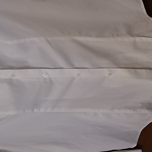 Talbots white fitted button front long sleeve blouse 2 - Picture 4 of 6